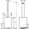 Четка за Тоалетна с Държач за Стената WallStoris, черен мат, HansGrohe 27927670