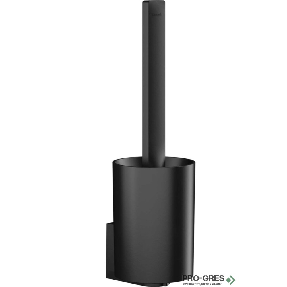 Четка за Тоалетна с Държач за Стената WallStoris, черен мат, HansGrohe 27927670