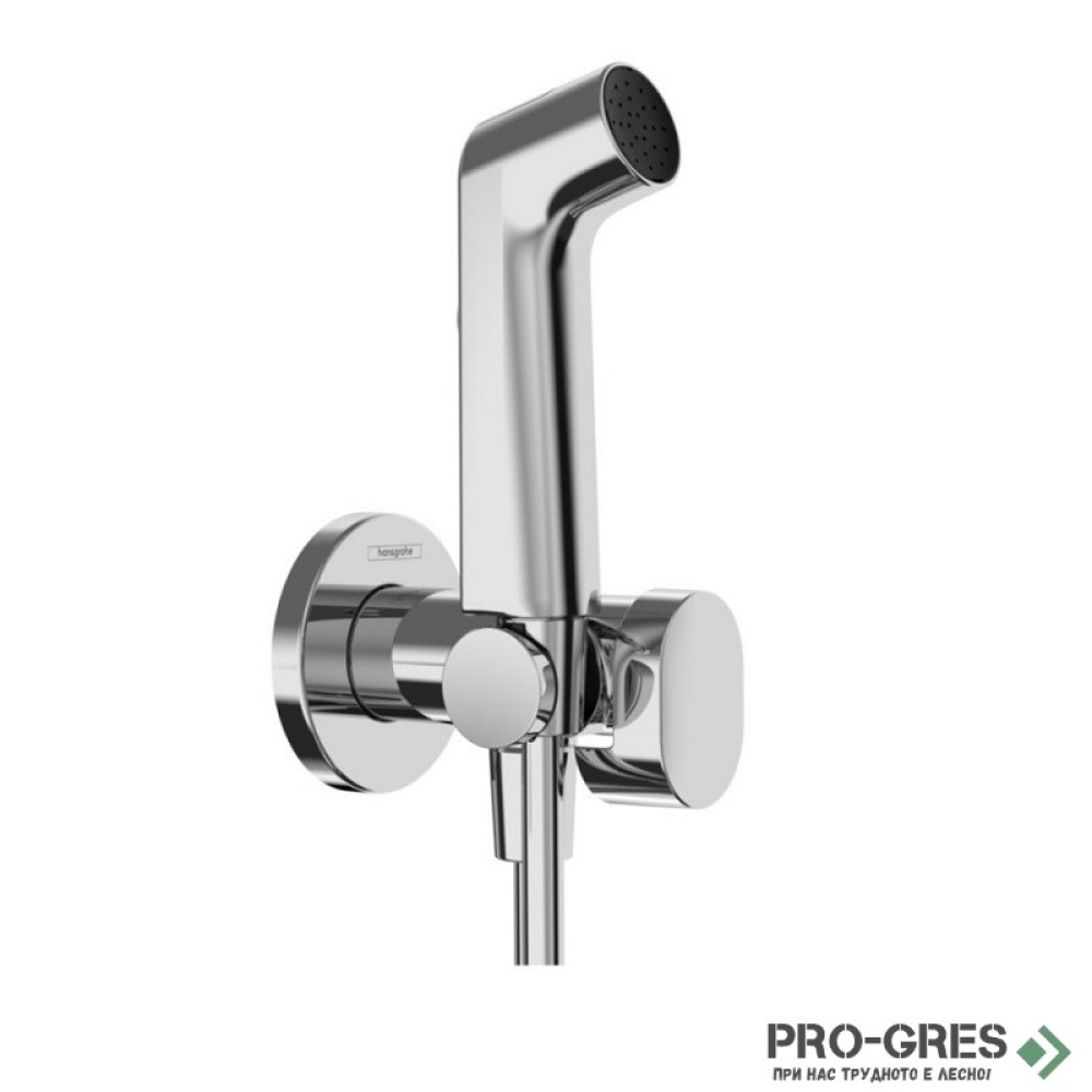 Стенен смесители с хигиенен душ S EcoSmart+, хром, Hansgrohe 29232000