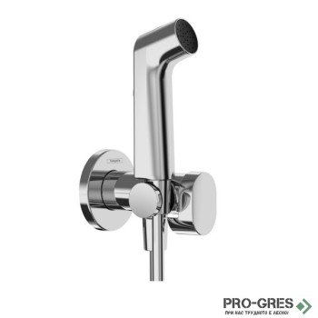 Стенен смесители с хигиенен душ S EcoSmart+, хром, Hansgrohe 29232000