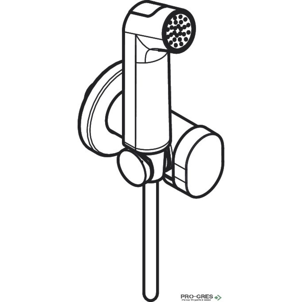 Стенен смесители с хигиенен душ S EcoSmart+, черен мат, Hansgrohe 29232670