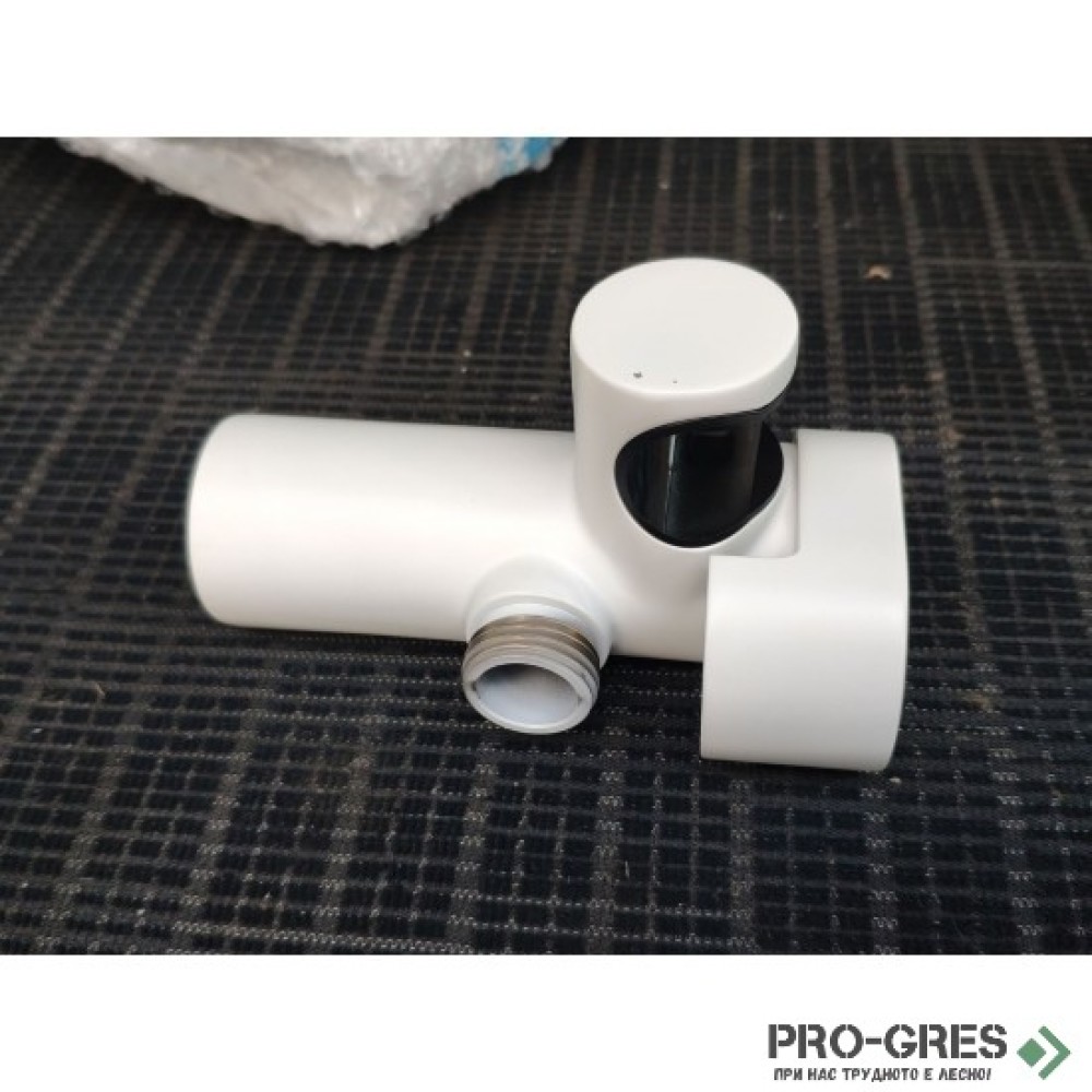 Стенен смесители с хигиенен душ S EcoSmart+, бял мат, Hansgrohe 29232700