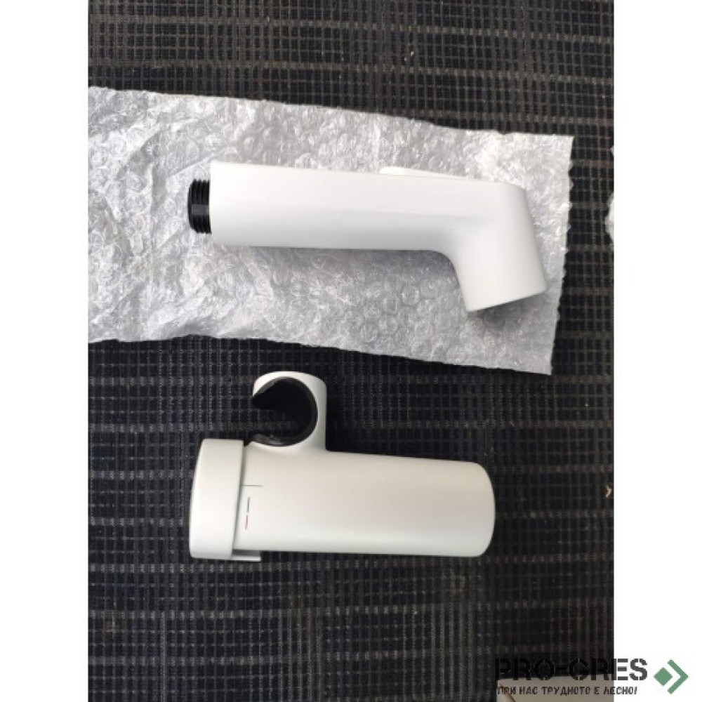 Стенен смесители с хигиенен душ S EcoSmart+, бял мат, Hansgrohe 29232700