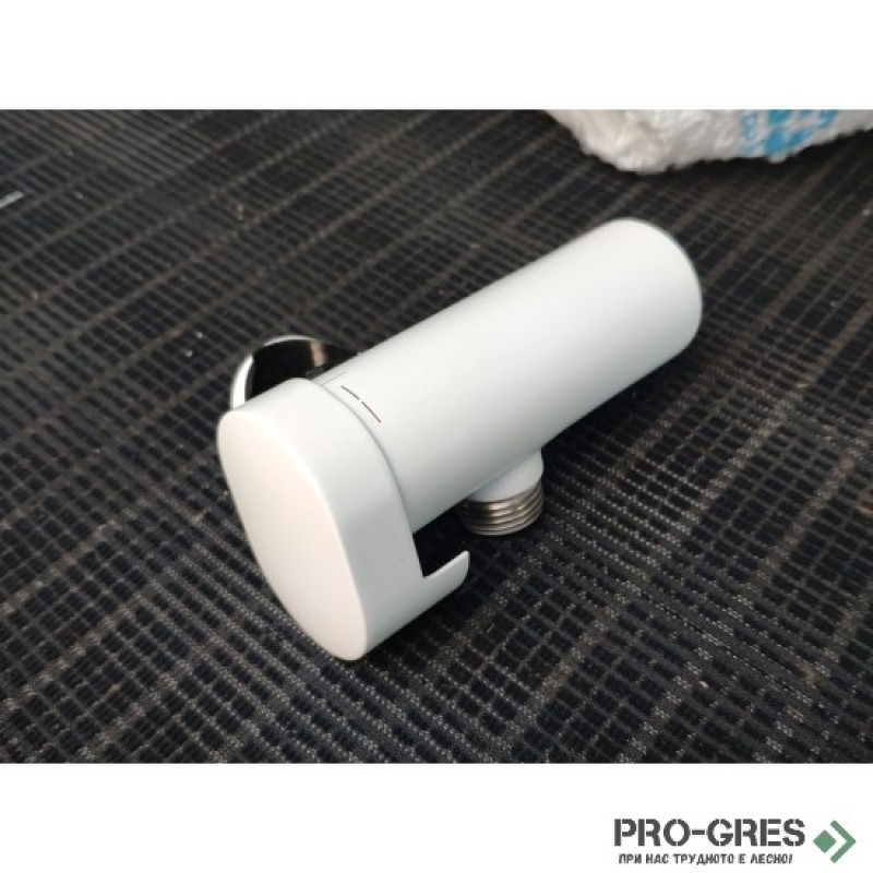 Стенен смесители с хигиенен душ S EcoSmart+, бял мат, Hansgrohe 29232700