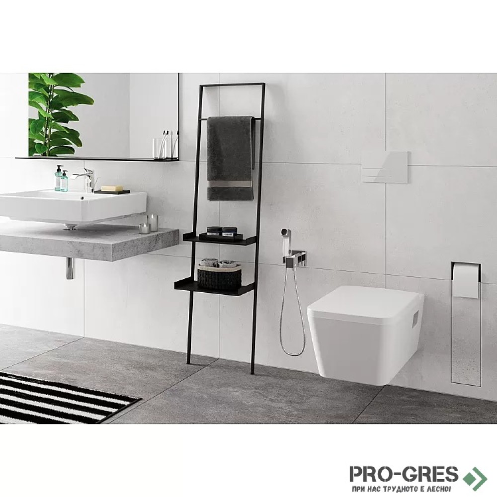 Стенен смесител с хигиенен душ EcoSmart+, хром, Hansgrohe 29233000