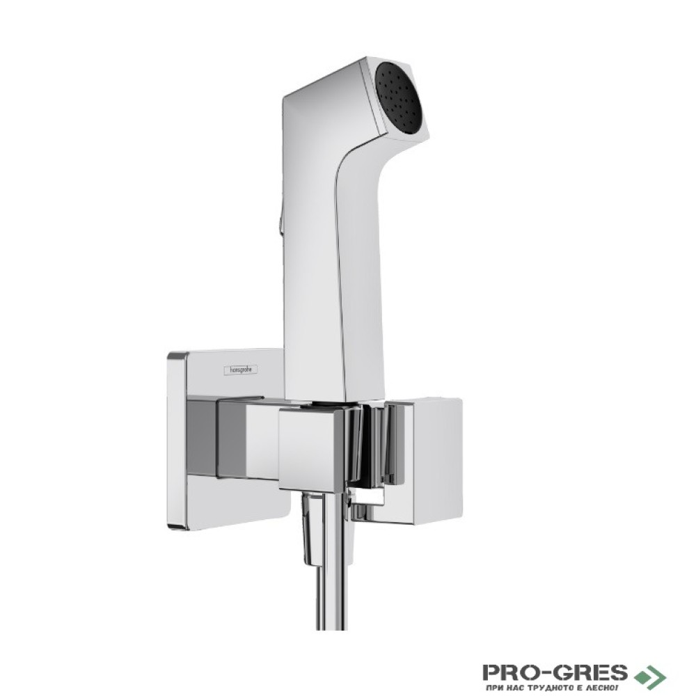 Стенен смесител с хигиенен душ EcoSmart+, хром, Hansgrohe 29233000