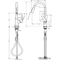 Смесител за кухня стоящ, Focus M41, хром, Hansgrohe 31815000