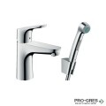 Смесител за мивка стоящ, с хигиенен душ, Focus 100, хром,  Hansgrohe 31927000