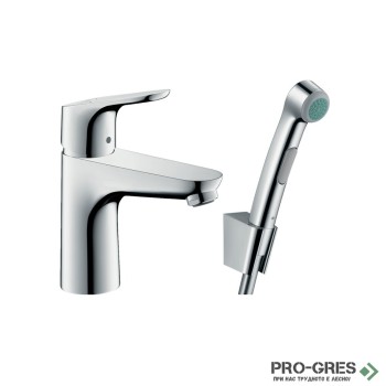 Смесител за мивка стоящ, с хигиенен душ, Focus 100, хром,  Hansgrohe 31927000