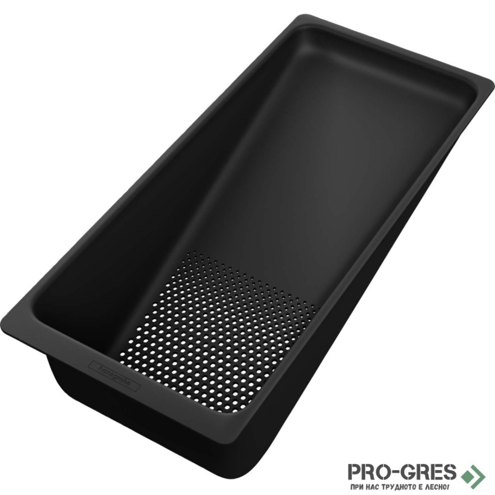 Отцедник за Кухненска Мивка,F14, черен мат, HansGrohe 40963000