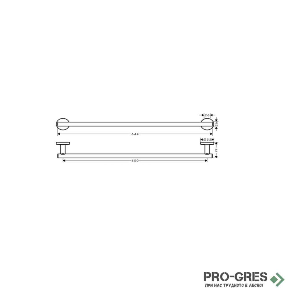 Закачалка за хавлий LOGIS UNIVERSAL, хром, HansGrohe 41716000