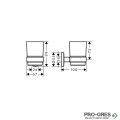 Чаша с държач, LOGIS UNIVERSAL, хром, HansGrohe 41718000