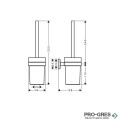 Конзолна четка за тоалетна  LOGIS UNIVERSAL, хром, HansGrohe 41722000