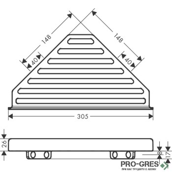 Ъглова Етажерка Мрежа AddStoris, бял мат, HansGrohe 41741700