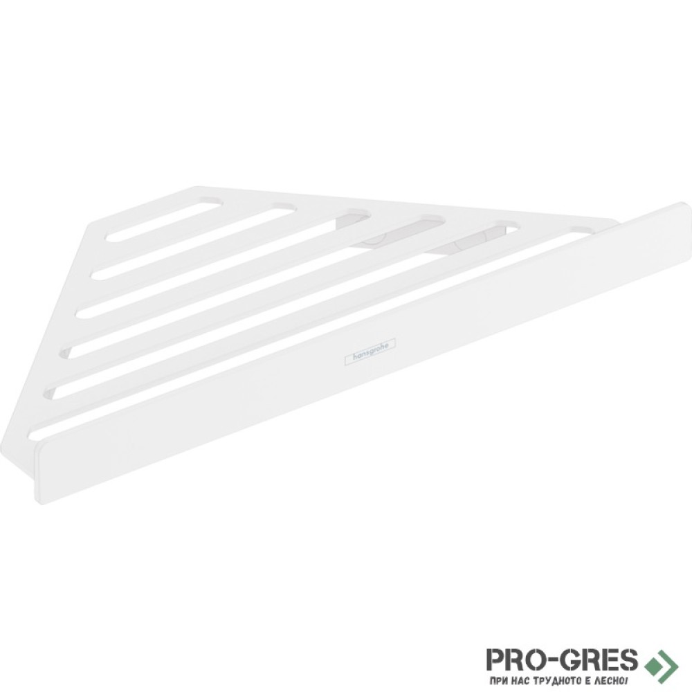 Ъглова Етажерка Мрежа AddStoris, бял мат, HansGrohe 41741700