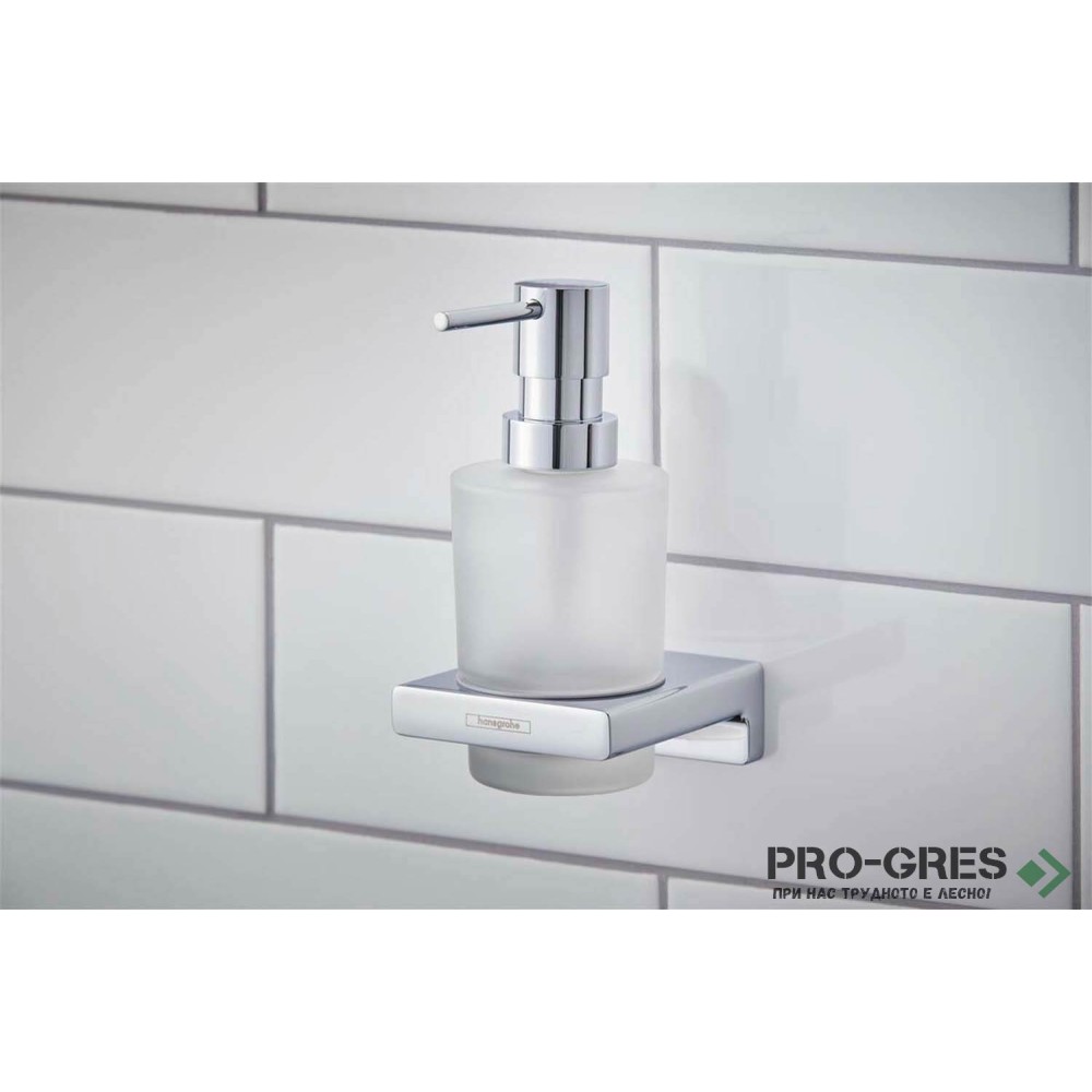 Държач с Дозатор за Течен Сапун, AddStoris , хром, HansGrohe 41745000