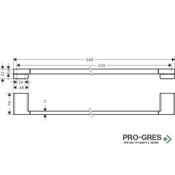 Хавлийник AddStoris, бял мат, HansGrohe 41747700