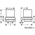 Държач с Чаша Logis Universal, хром, HansGrohe 41749000