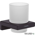 Държач с Чаша Logis Universal, черен мат, HansGrohe 41749670