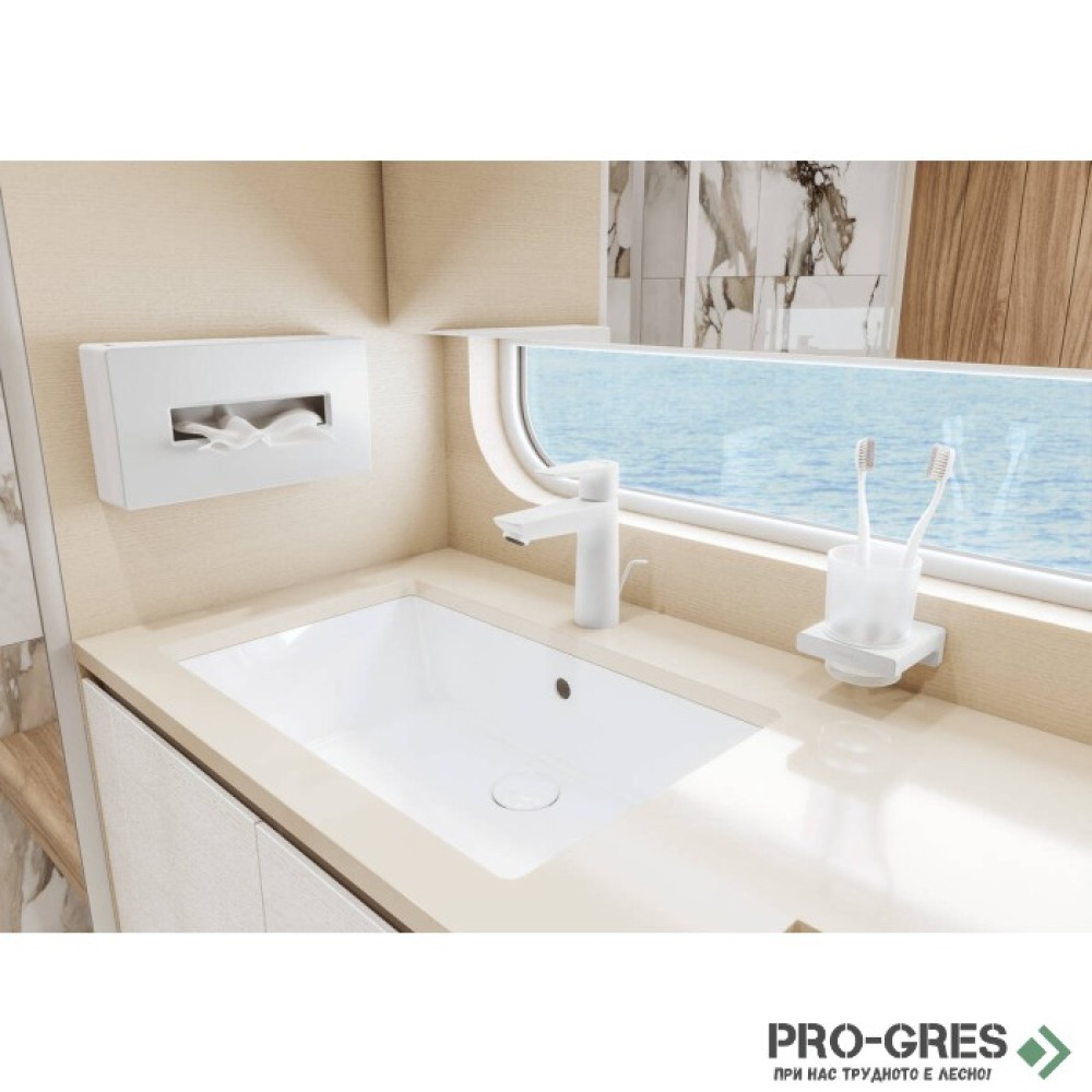 Държач с Чаша Logis Universal, бял мат, HansGrohe 41749700