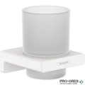 Държач с Чаша Logis Universal, бял мат, HansGrohe 41749700