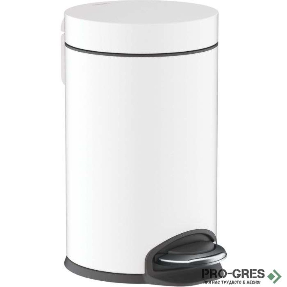 Кошче за Отпадъци с Педал, AddStoris,бял мат, HansGrohe 41775700