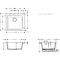 Кухненска мивка SilicaTec, 51x56 графитено сиво, Hansgrohe 43312170
