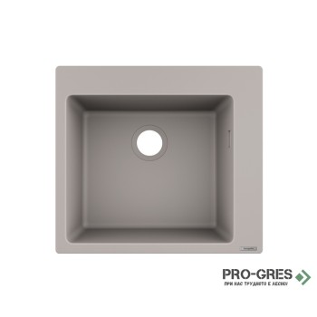 Кухненска мивка SilicaTec, 51x56 бетоново сиво, Hansgrohe 43312380