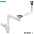 Сифон за гранитна кухненска мивка с преливник,D16-10, HansGrohe 43927000