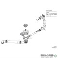 Сифон за гранитна кухненска мивка с преливник,D16-10, HansGrohe 43927000