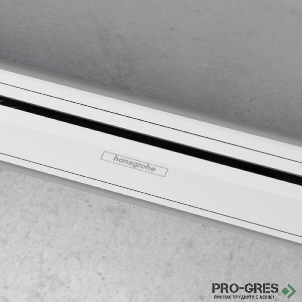Линеен сифон с регулируема дължина RAINDRAIN Flex 50-90cm бял мат, Hansgrohe 56052700