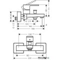 Смесител за вана/душ стенен, VERNIS SHAPE, хром, Hansgrohe 71450000