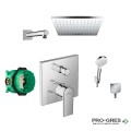 Комплект смесител за вграждане с аксесоари, VERNIS SHAPE, хром, Hansgrohe 71468000
