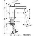 Смесител за мивка стоящ, VERNIS SHAPE 100,хром, Hansgrohe 71561000