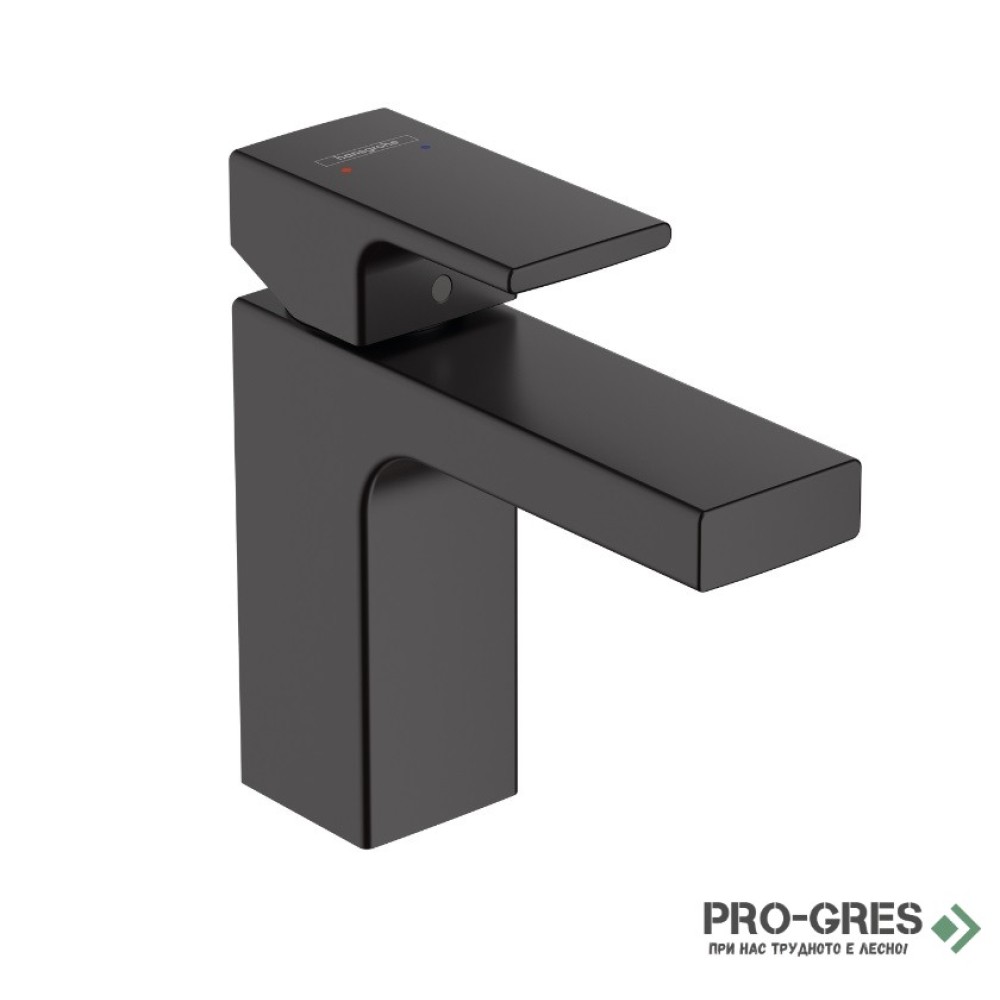 Смесител за мивка стоящ, VERNIS SHAPE 100, черен мат, Hansgrohe 71561670