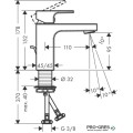 Смесител за мивка стоящ, VERNIS SHAPE 100, черен мат, Hansgrohe 71561670