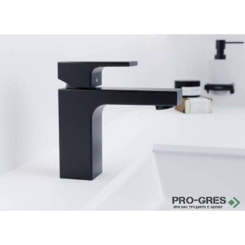 Смесител за мивка стоящ, VERNIS SHAPE 100, черен мат, Hansgrohe 71561670 Смесител за мивка стоящ, VERNIS SHAPE 100, черен мат, Hansgrohe 71561670
