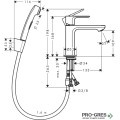 Смесител за мивка, с хигиенен душ REBRIS S, хром, Hansgrohe 72215000