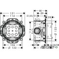 Смесител за вана/душ вграден, REBRIS S ,черен мат, Hansgrohe 72466670
