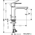 Смесител за мивка стоящ, REBRIS S 110 CoolStart, хром, Hansgrohe 72519000