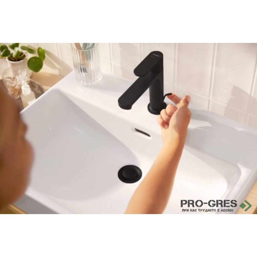 Смесител за мивка стоящ, REBRIS S 110 CoolStart, черен мат, Hansgrohe 72519670