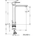 Смесител за мивка тип купа стоящ, REBRIS S 240 CoolStart, хром, Hansgrohe 72580000