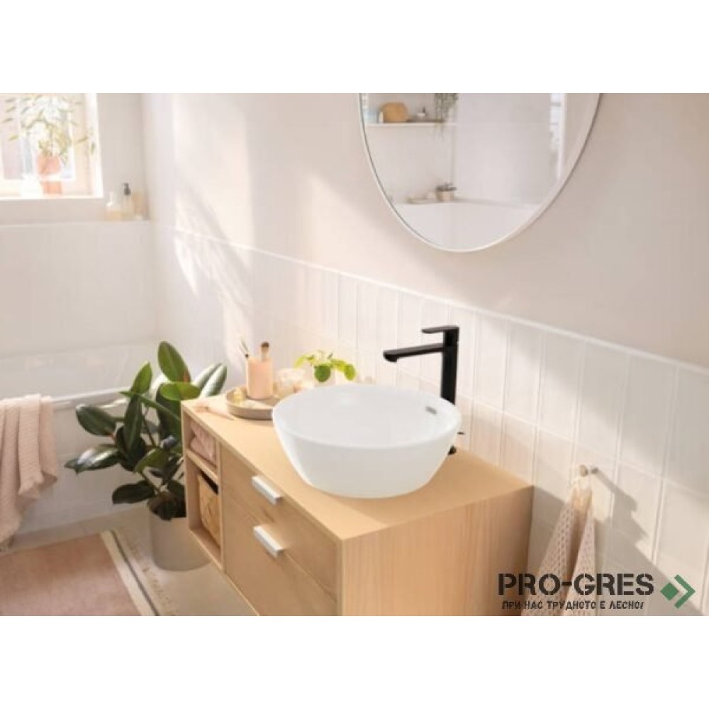 Смесител за мивка тип купа стоящ, REBRIS S 240 CoolStart, черен мат, Hansgrohe 72580670