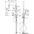 Смесител за кухня стоящ, Talis M54, неръждаема стомана, Hansgrohe 72800800