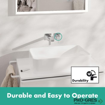 Смесител за мивка вграден, TECTURIS Е 110 EcoSmart+, хром, Hansgrohe 73051000 Смесител за мивка вграден, TECTURIS Е 110 EcoSmart+, хром, Hansgrohe 73051000