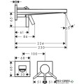 Смесител за мивка вграден, TECTURIS Е 110 EcoSmart+, хром, Hansgrohe 73051000