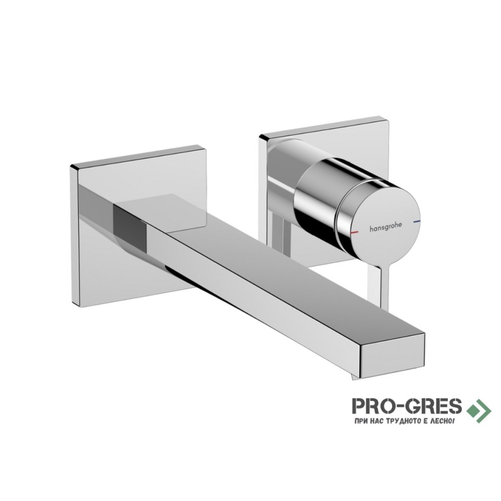 Смесител за мивка вграден, TECTURIS Е 110 EcoSmart+, хром, Hansgrohe 73051000