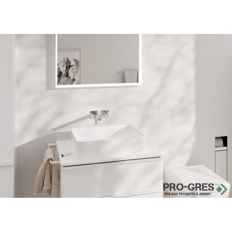 Смесител за мивка вграден, TECTURIS Е 110 EcoSmart+, бял мат,  Hansgrohe 73051700