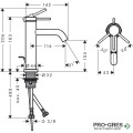 Смесител за мивка, TECTURIS S 110 EcoSmart+, хром, Hansgrohe 73310000