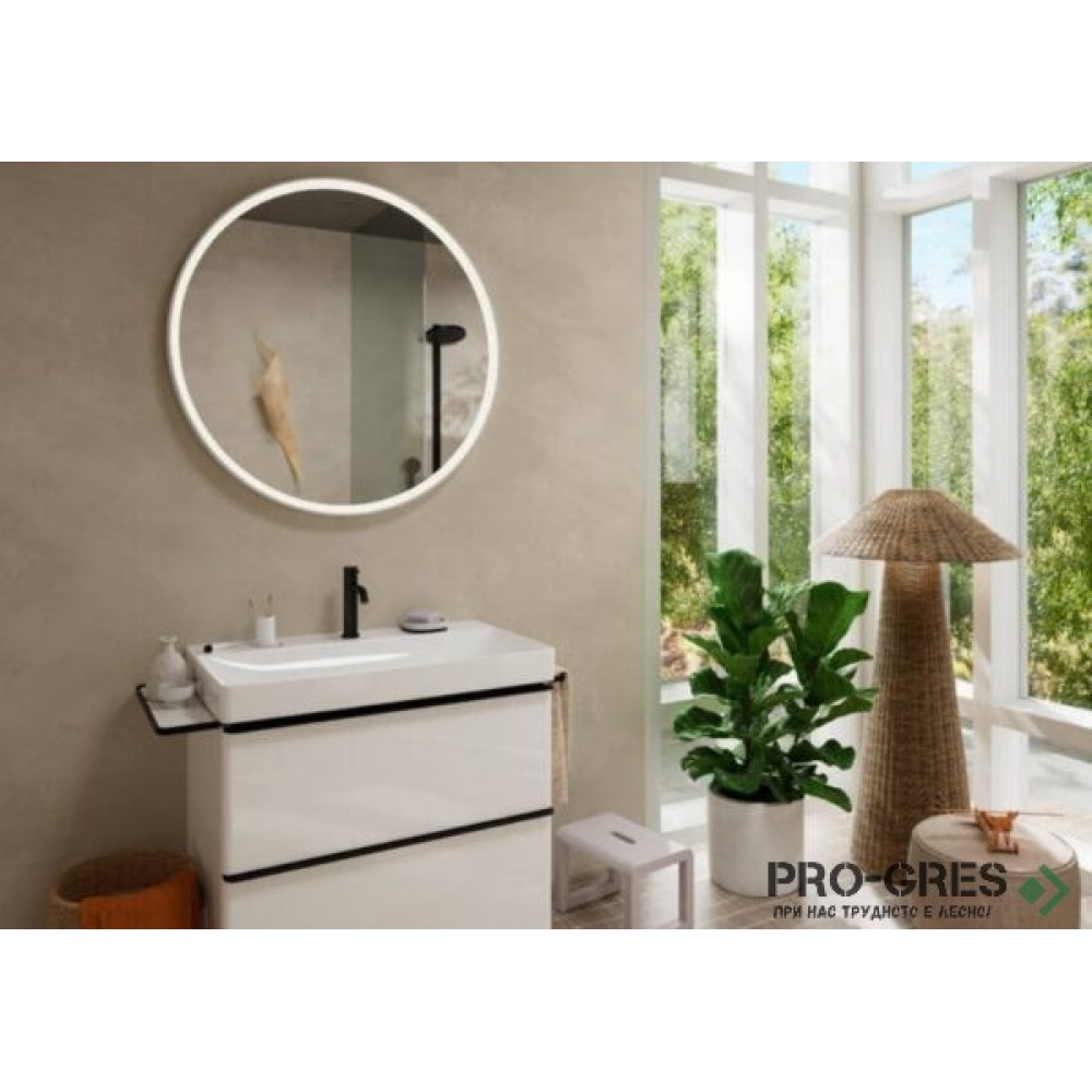 Смесител за мивка стоящ, TECTURIS S 110 EcoSmart+, черен мат, Hansgrohe 73310670